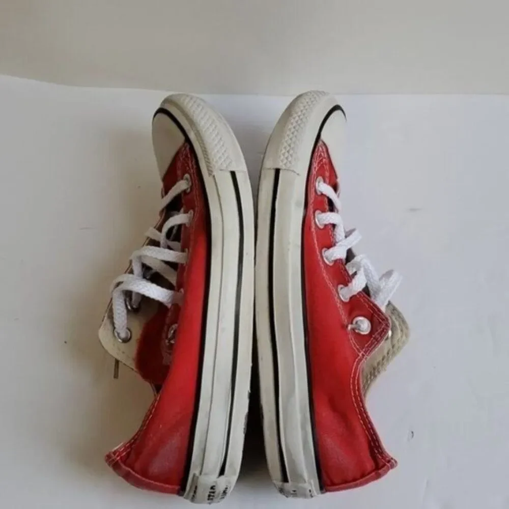 Converse SNEAKERS Red Chuck Taylor All Stars Low Tops SHOES Woman's WOMEN'S  6